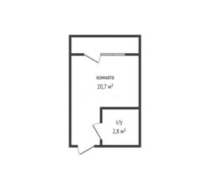 Студия квартира, вторичка, 24м2, 4/7 этаж