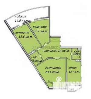 3-к квартира, вторичка, 87м2, 10/16 этаж