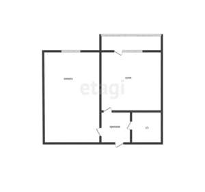 1-к квартира, вторичка, 38м2, 1/16 этаж