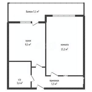 1-к квартира, вторичка, 34м2, 19/19 этаж