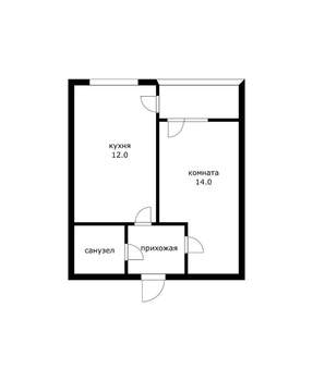 1-к квартира, вторичка, 35м2, 15/17 этаж