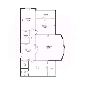 3-к квартира, вторичка, 72м2, 8/9 этаж