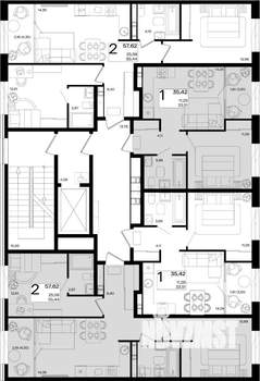 2-к квартира, вторичка, 58м2, 5/18 этаж