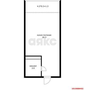 Студия квартира, сданный дом, 23м2, 11/16 этаж
