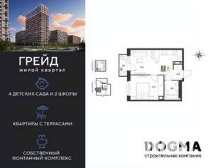 1-к квартира, вторичка, 36м2, 8/9 этаж