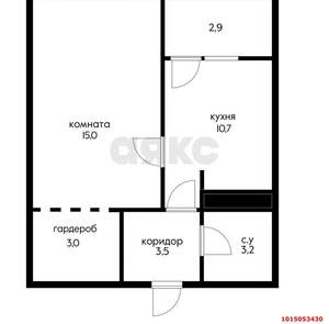 1-к квартира, вторичка, 36м2, 7/24 этаж