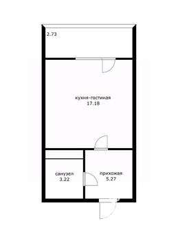 Студия квартира, сданный дом, 26м2, 13/16 этаж