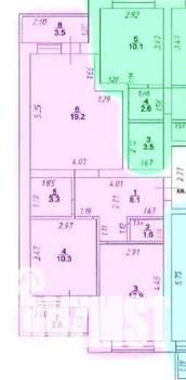 2-к квартира, вторичка, 65м2, 5/9 этаж