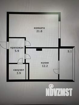 1-к квартира, вторичка, 43м2, 3/16 этаж