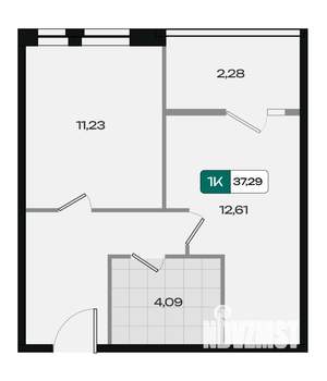 1-к квартира, вторичка, 37м2, 6/18 этаж