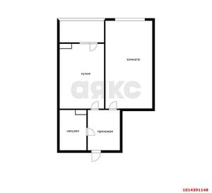 1-к квартира, вторичка, 35м2, 9/20 этаж