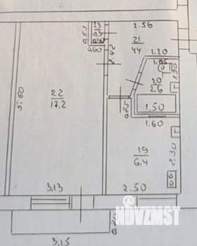 1-к квартира, вторичка, 32м2, 2/5 этаж
