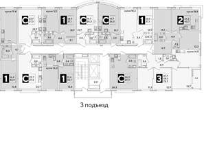 3-к квартира, вторичка, 73м2, 11/16 этаж