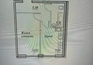 1-к квартира, вторичка, 31м2, 5/12 этаж