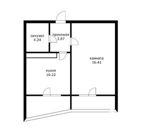 1-к квартира, вторичка, 40м2, 3/16 этаж