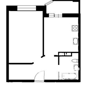 1-к квартира, вторичка, 40м2, 13/22 этаж