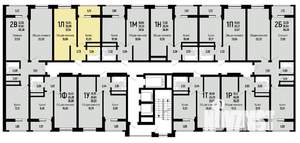 1-к квартира, строящийся дом, 38м2, 8/24 этаж