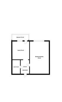 1-к квартира, вторичка, 33м2, 2/7 этаж