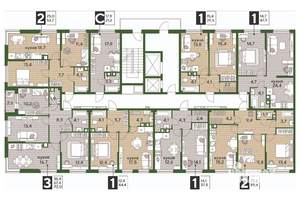1-к квартира, строящийся дом, 40м2, 6/16 этаж