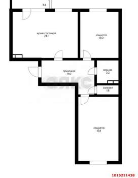 2-к квартира, вторичка, 75м2, 9/20 этаж
