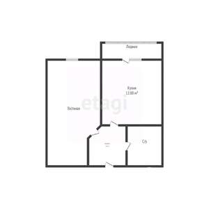 1-к квартира, вторичка, 40м2, 2/22 этаж