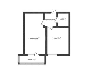 1-к квартира, вторичка, 35м2, 2/16 этаж