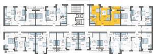 2-к квартира, вторичка, 51м2, 13/19 этаж