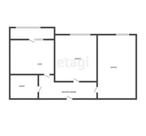2-к квартира, вторичка, 57м2, 1/21 этаж