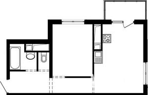 1-к квартира, вторичка, 38м2, 12/25 этаж