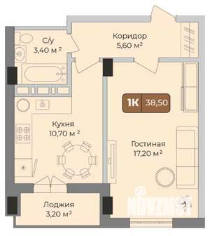 1-к квартира, вторичка, 39м2, 4/9 этаж