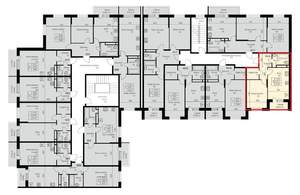 1-к квартира, строящийся дом, 42м2, 3/3 этаж