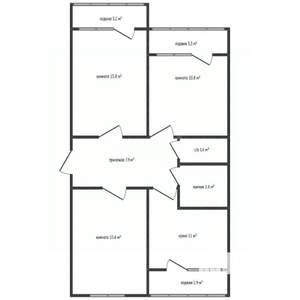 3-к квартира, вторичка, 72м2, 14/16 этаж