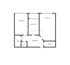 2-к квартира, вторичка, 60м2, 5/25 этаж