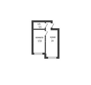 1-к квартира, вторичка, 37м2, 4/5 этаж