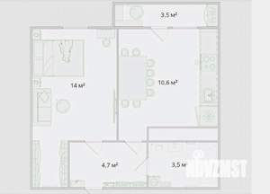 1-к квартира, вторичка, 33м2, 5/10 этаж