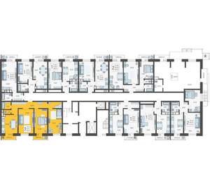 3-к квартира, строящийся дом, 85м2, 1/12 этаж
