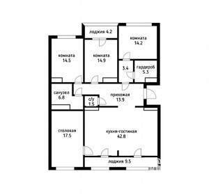 3-к квартира, вторичка, 149м2, 16/22 этаж