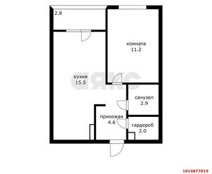 1-к квартира, вторичка, 40м2, 12/24 этаж