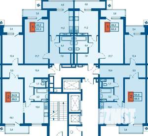 1-к квартира, вторичка, 49м2, 17/23 этаж