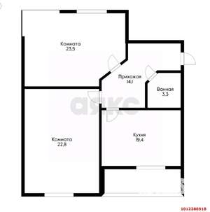 2-к квартира, вторичка, 83м2, 3/8 этаж