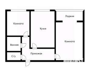 2-к квартира, вторичка, 53м2, 3/9 этаж