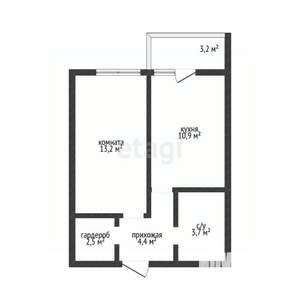1-к квартира, вторичка, 35м2, 12/19 этаж