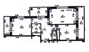 2-к квартира, вторичка, 65м2, 13/15 этаж