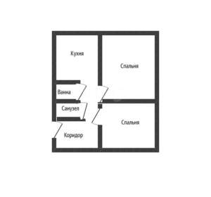 2-к квартира, вторичка, 39м2, 1/5 этаж