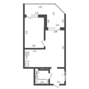 2-к квартира, вторичка, 47м2, 10/24 этаж