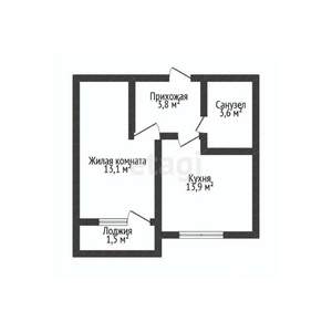 1-к квартира, вторичка, 33м2, 11/16 этаж