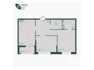 2-к квартира, вторичка, 60м2, 9/18 этаж