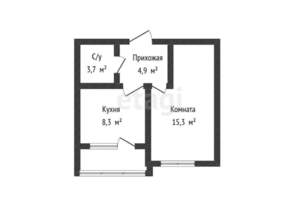 1-к квартира, вторичка, 32м2, 6/16 этаж