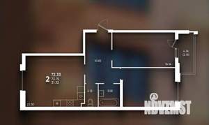2-к квартира, вторичка, 72м2, 11/20 этаж