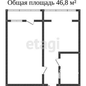 1-к квартира, вторичка, 45м2, 3/16 этаж